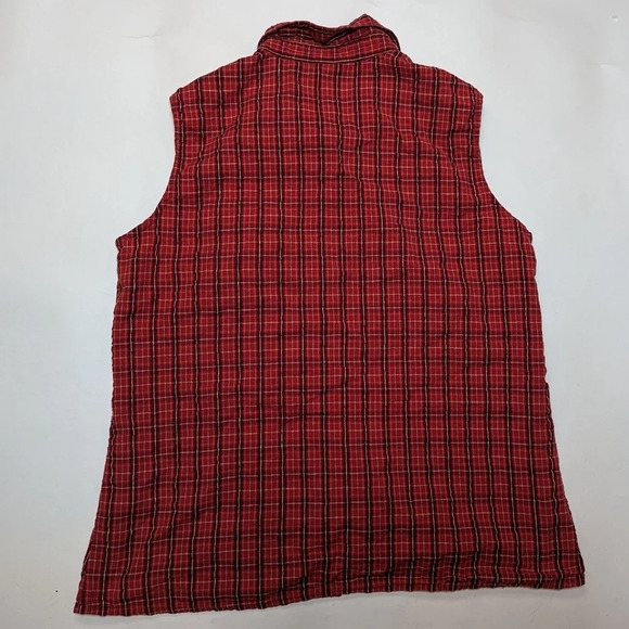 Vintage Classic  Elements Sleeveless Button Down Plaid Tank Top Large - Picture 3 of 7